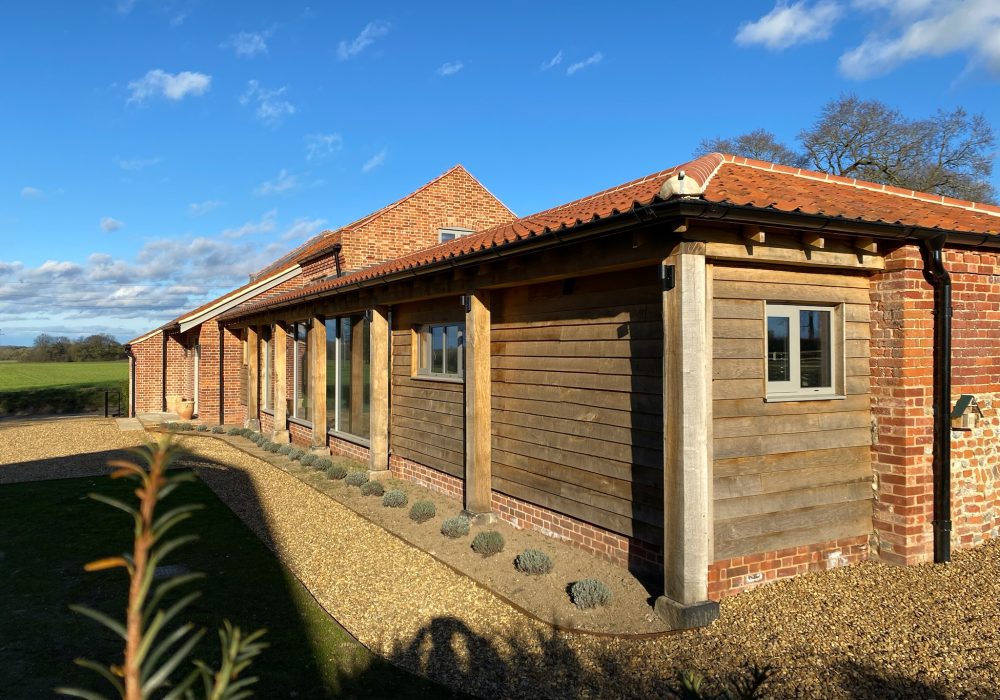 Rear view of Tyby Barn Conversion