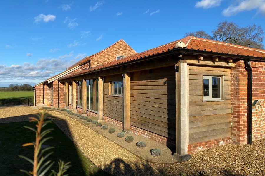 Rear view of Tyby Barn Conversion
