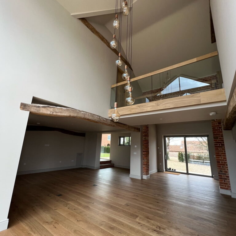 View towards the front door from the kitchen window